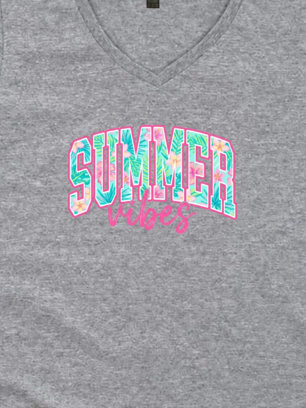 Tropical Summer Vibes Gildan Women’s Softstyle V-Neck T-Shirt Cute Beach Graphic